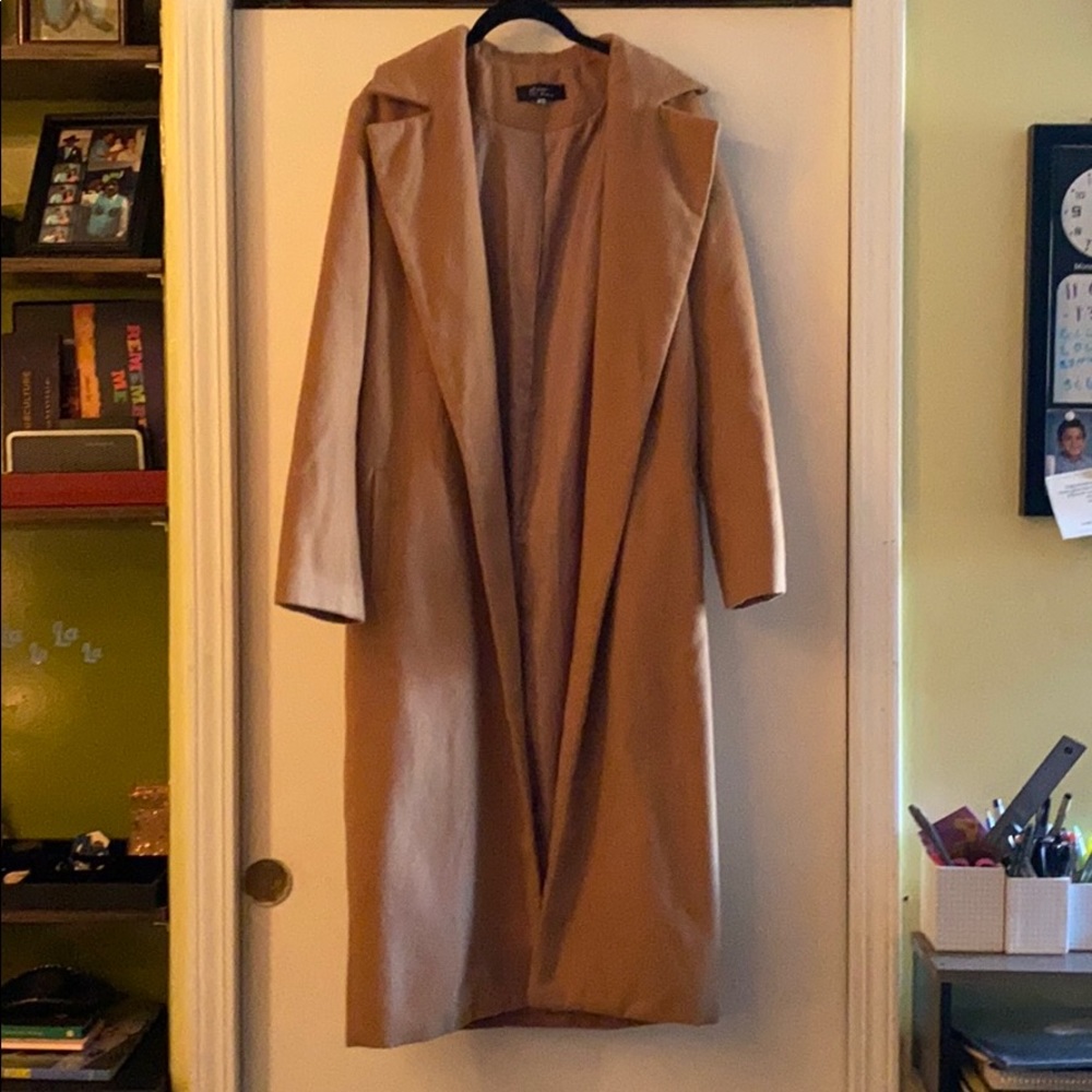 Full length camel coat
